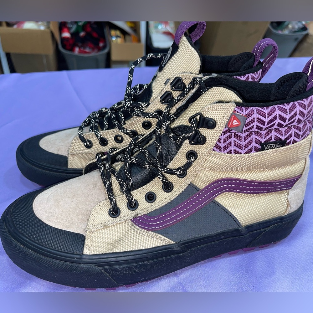 NIB Vans Sk8-Hi MTE 2.0 Dx Reflective Brazilian Sand Purple M 8 W 9.5